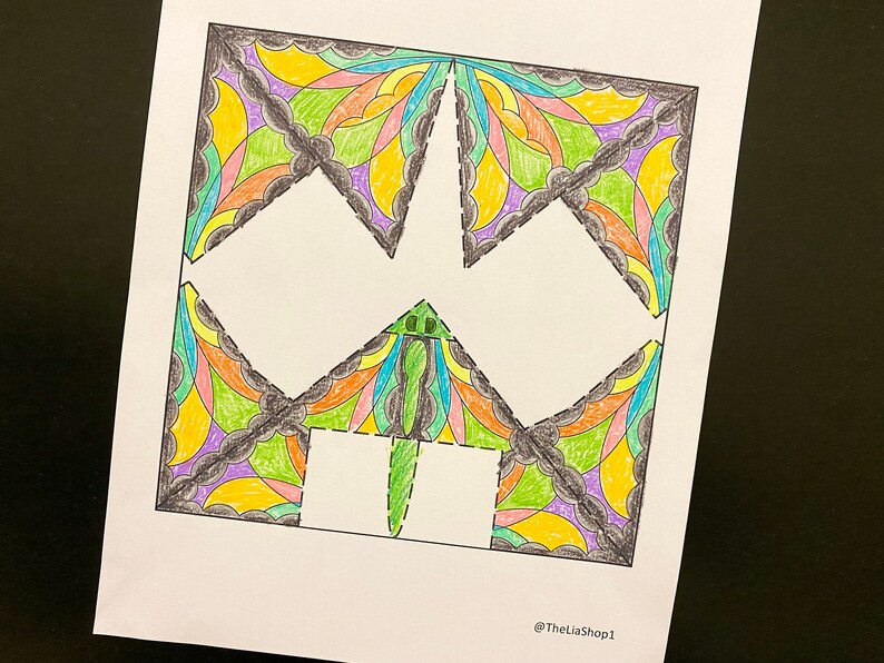 Origami Butterfly Coloring Pages, Set 4, Printable, Paper Crafts, Adult ...