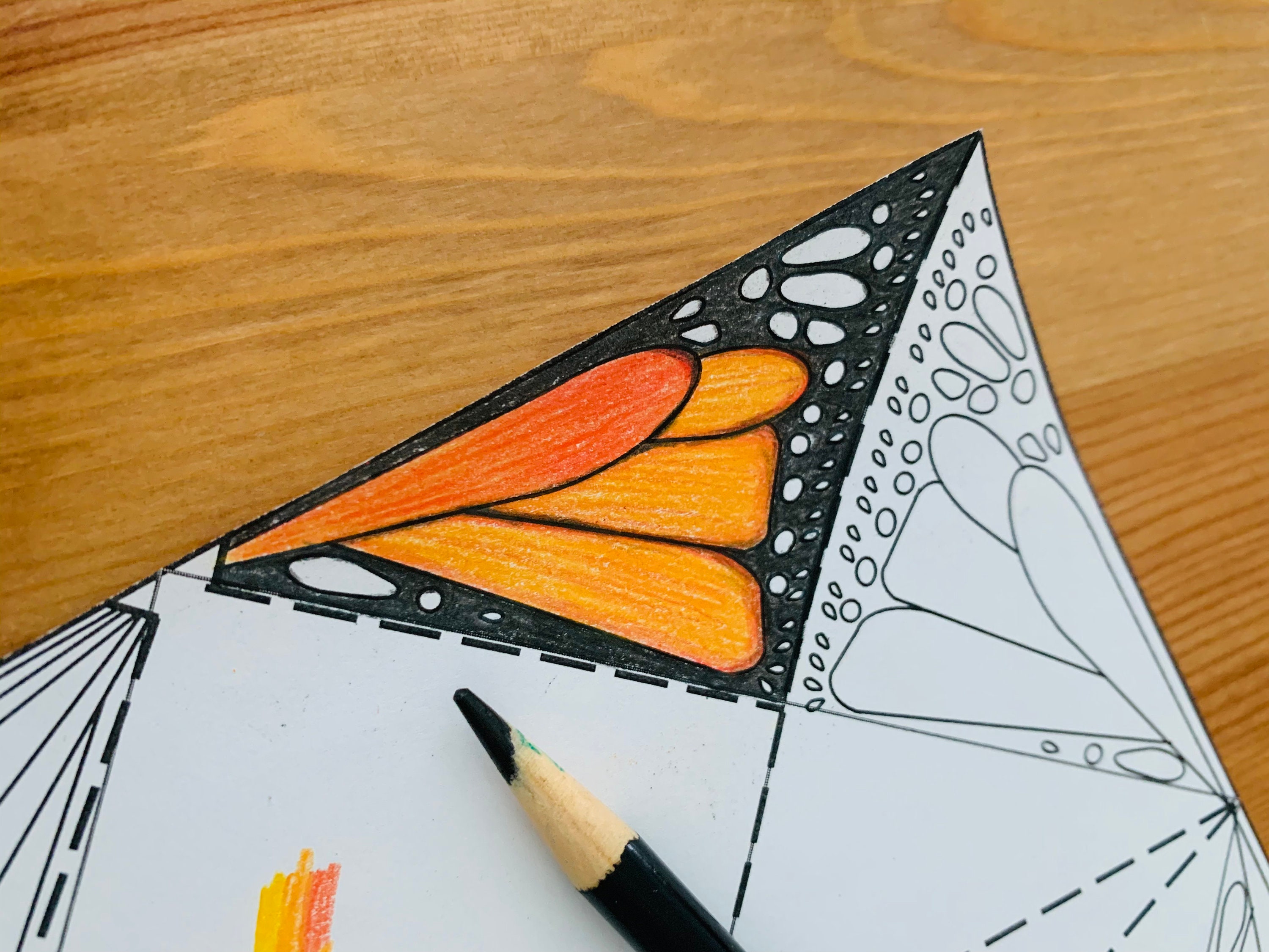 Origami Butterfly Coloring Pages, Set 1, Printable, Paper Crafts, Adult ...