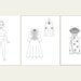 Multicultural Paper Doll Coloring Pages, Printable, Adults and Kids Activity - Etsy