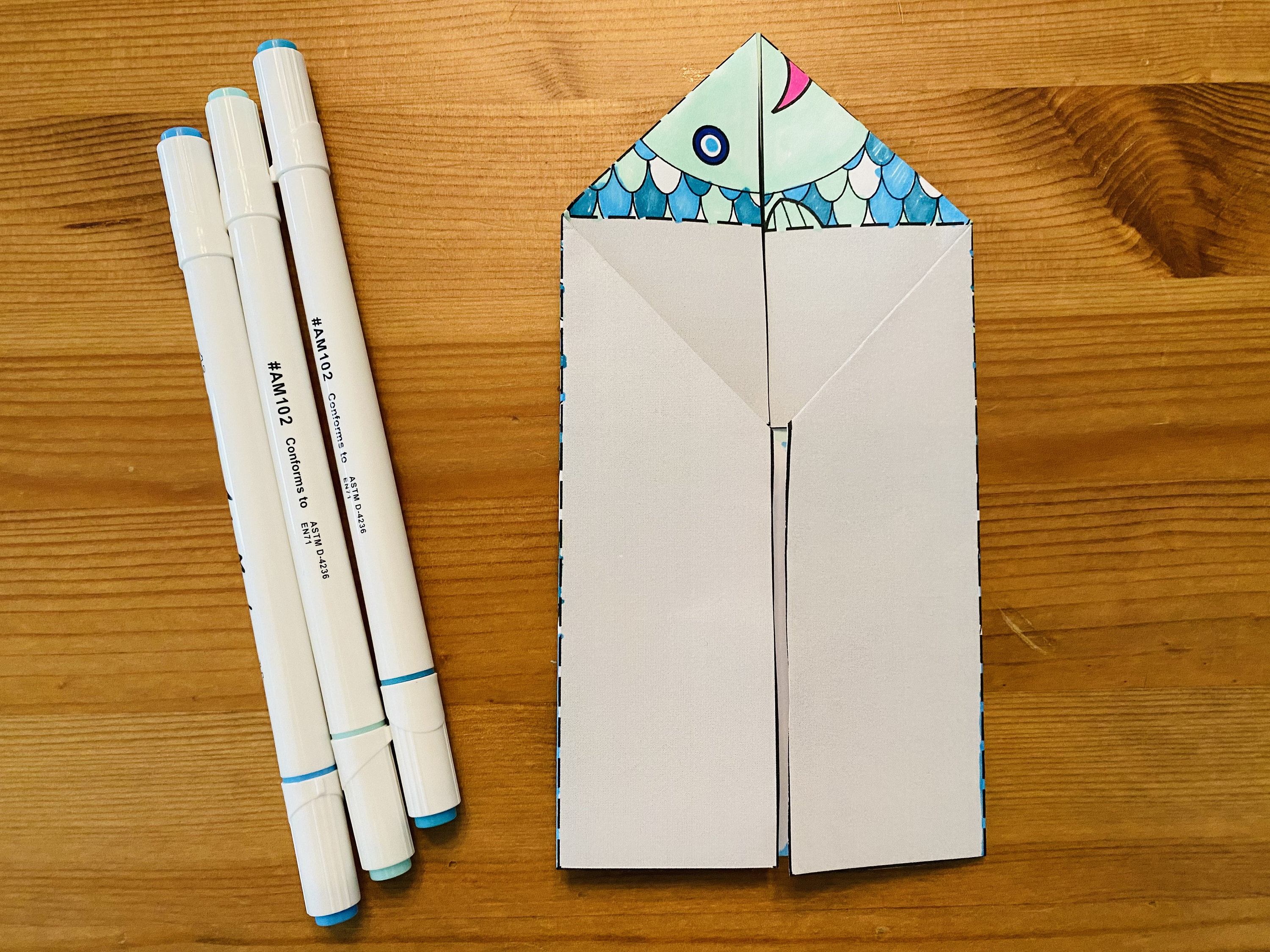 Origami Fish Coloring Pages, Printable, Paper Crafts, Adult Coloring ...