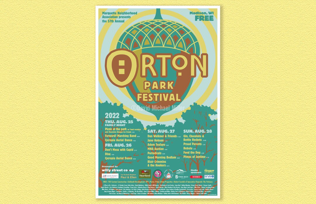 Orton Park Festival 2022 Poster Etsy
