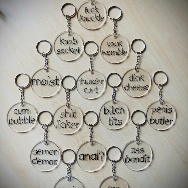 Offensive Keyring Collection, Funny Adult Gift, Swear Word Insults Keychain, Birthday Gift for Him, For Her, Rude Gift For Friend, Boyfriend