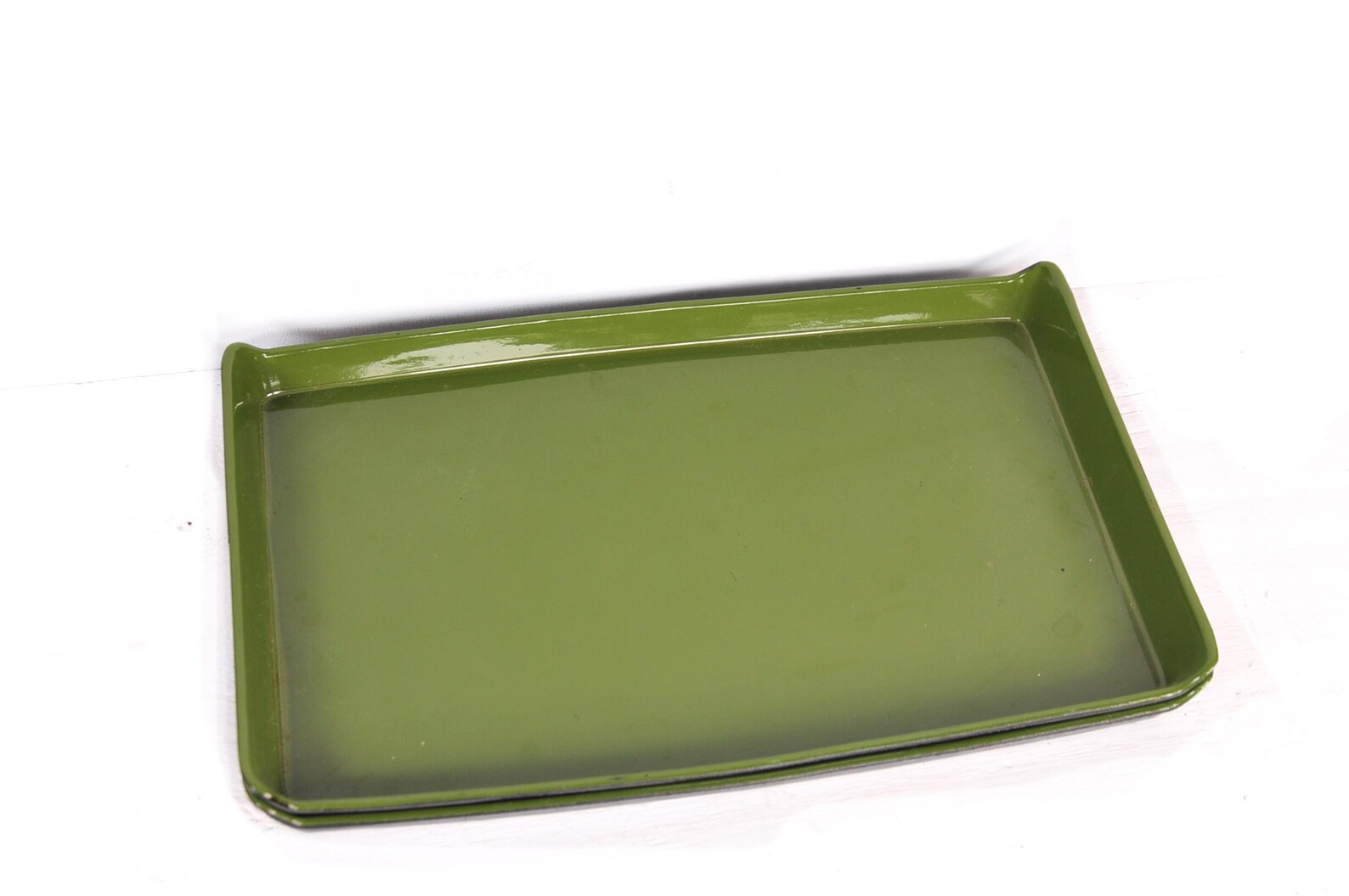 Set of 2 Avocado Green Vintage Serving tray Etsy