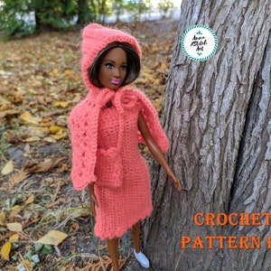 Häkelanleitung für Puppenkleidung englisch, 12 zoll Puppenkleidung, Outfit für Puppe 11-31 zoll, Puppenkleid Schnittmuster, Puppenbeutel und -tasche häkeln