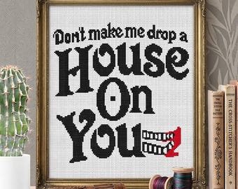 オズの魔法使い クロスステッチ図案：ドロシーとトト、初心者向け刺繍（PDF図案）