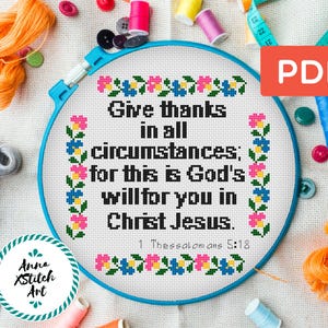 Christian cross stitch pattern, Bible verse cross stitch, Religious quote cross stitch design, Spiritual quote embroidery