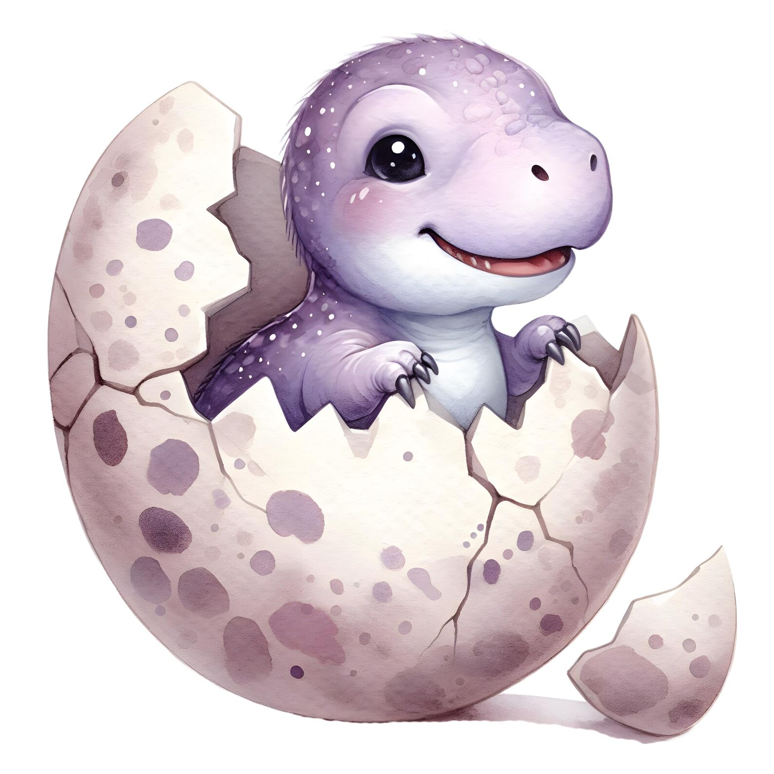 Watercolor Baby Dinosaur Clipart PNG Bundle 70 Designs T Rex Dino Egg ...