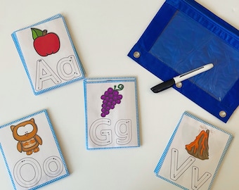 Alphabet Tracing Cards: Uppercase & Lowercase, Preschool Learning