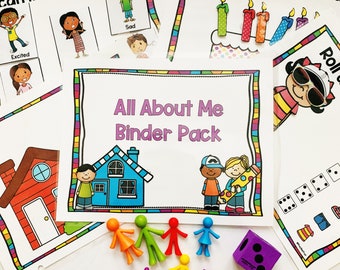 All About Me Busy Binder Pack, Preschool Pages, Toddler Activities, Preschool Activities, Busy Book Pages, Preschool Busy Book, Toddler book
