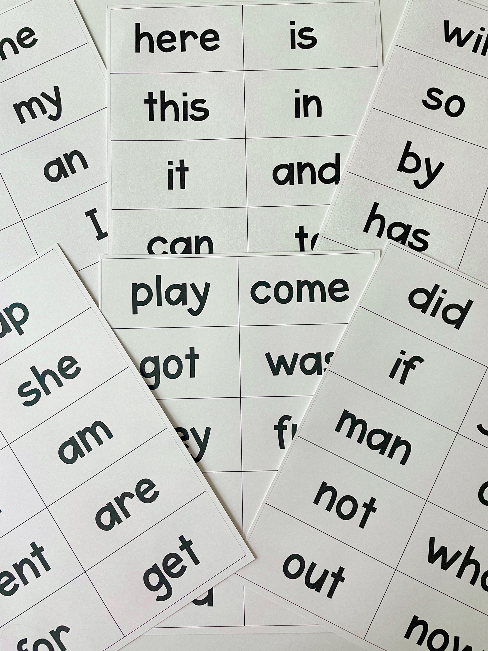 Kindergarten Sight Words Flashcards, High Frequency Words, Snap Words