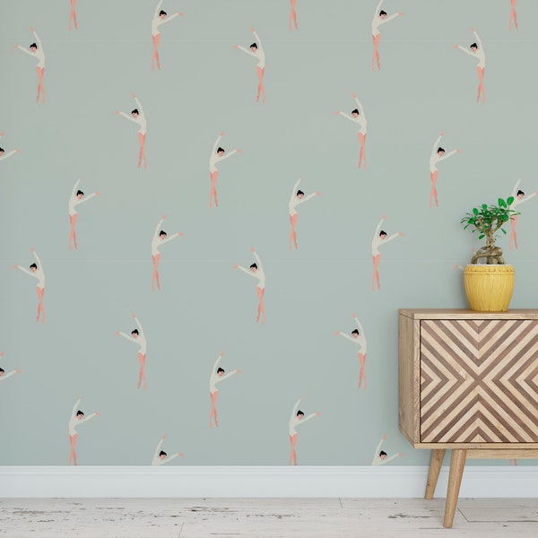 Ballerina wallpaper traditional self adhesive dancing wallpaper