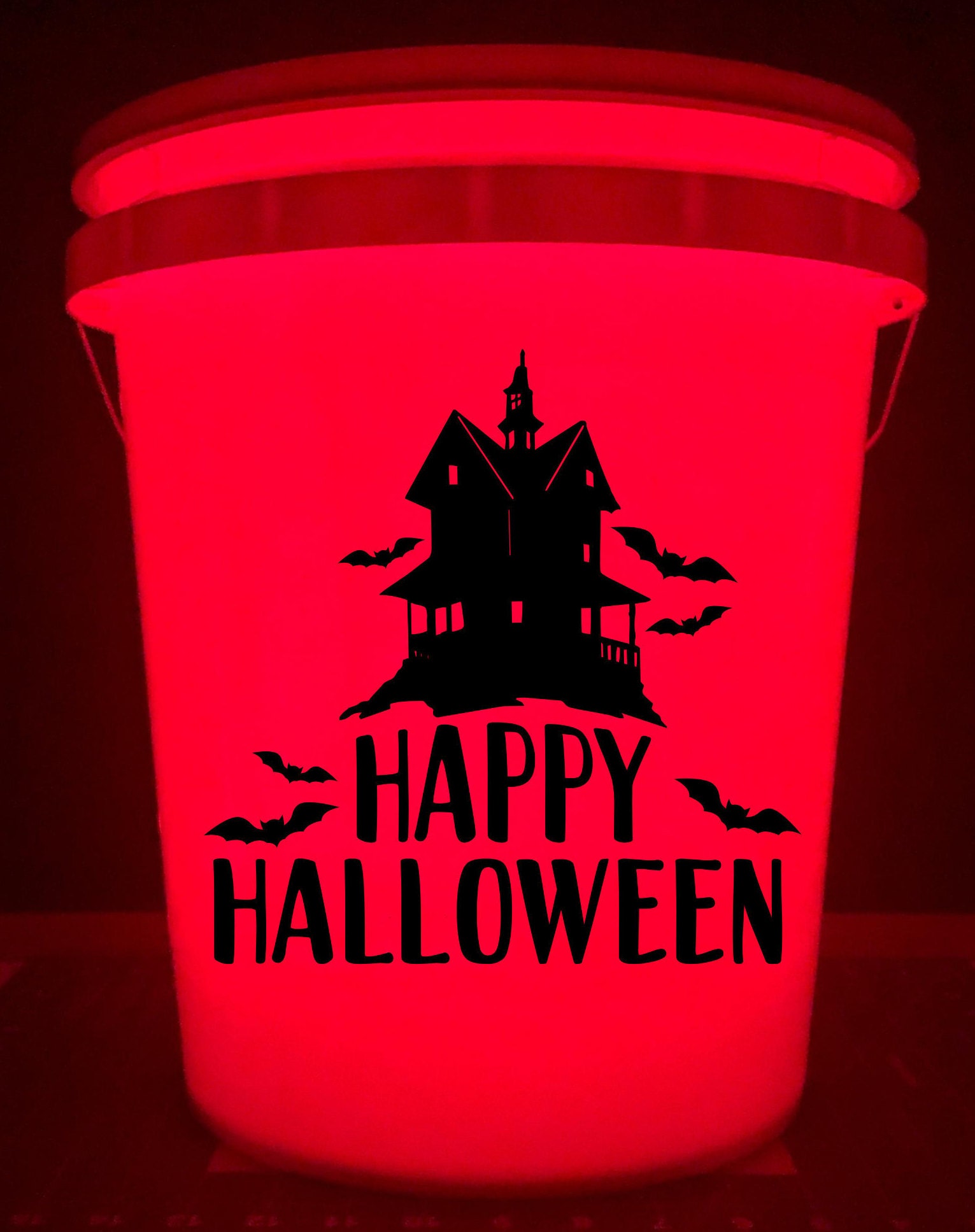 Halloween Glow Bucket Halloween Lantern Camping Bucket Etsy