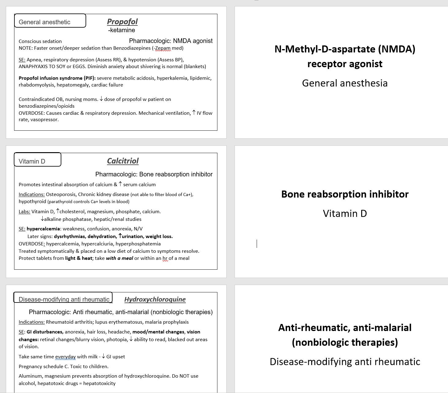 Pharmacology Flash Cards and Template - Etsy