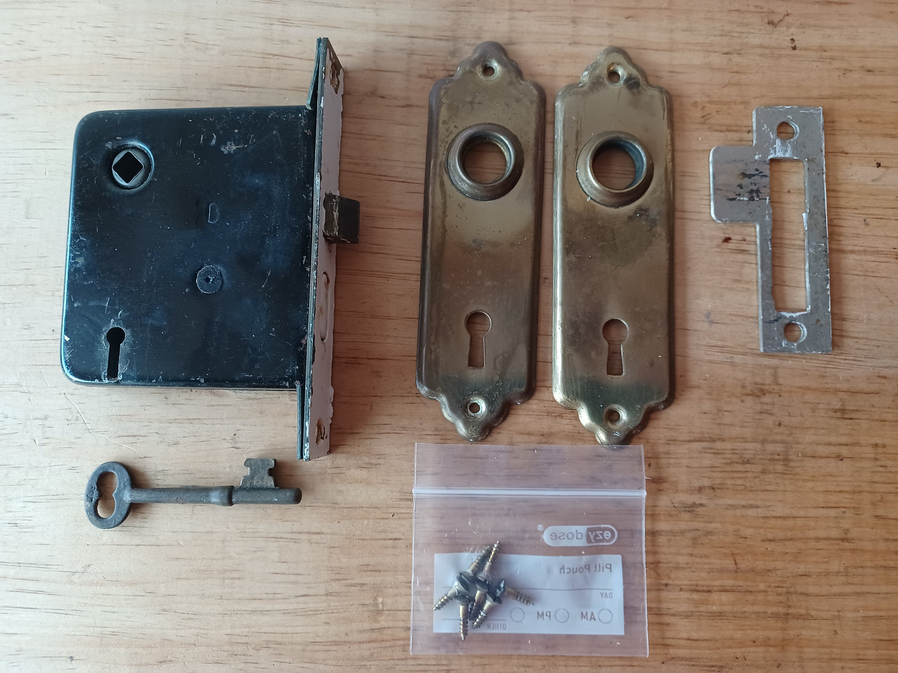 Cerradura antigua con llave y hardware | Etsy