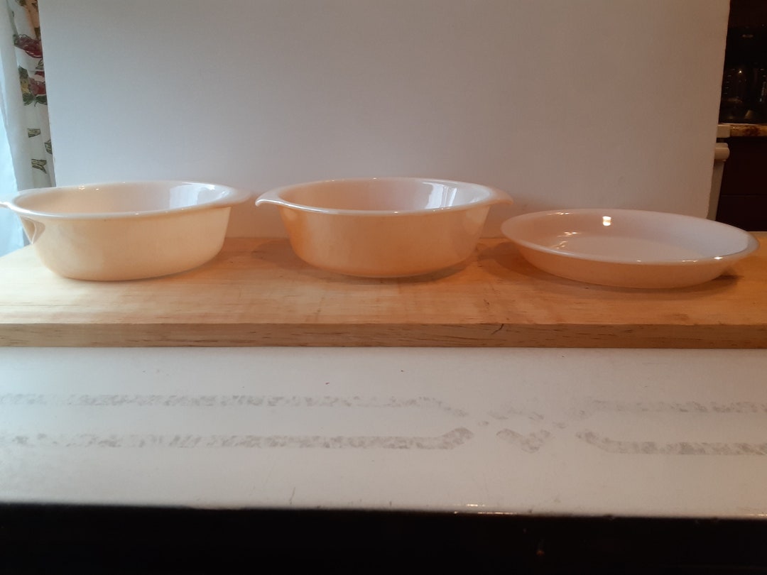 Three Pieces of FIRE KING Glassware Etsy