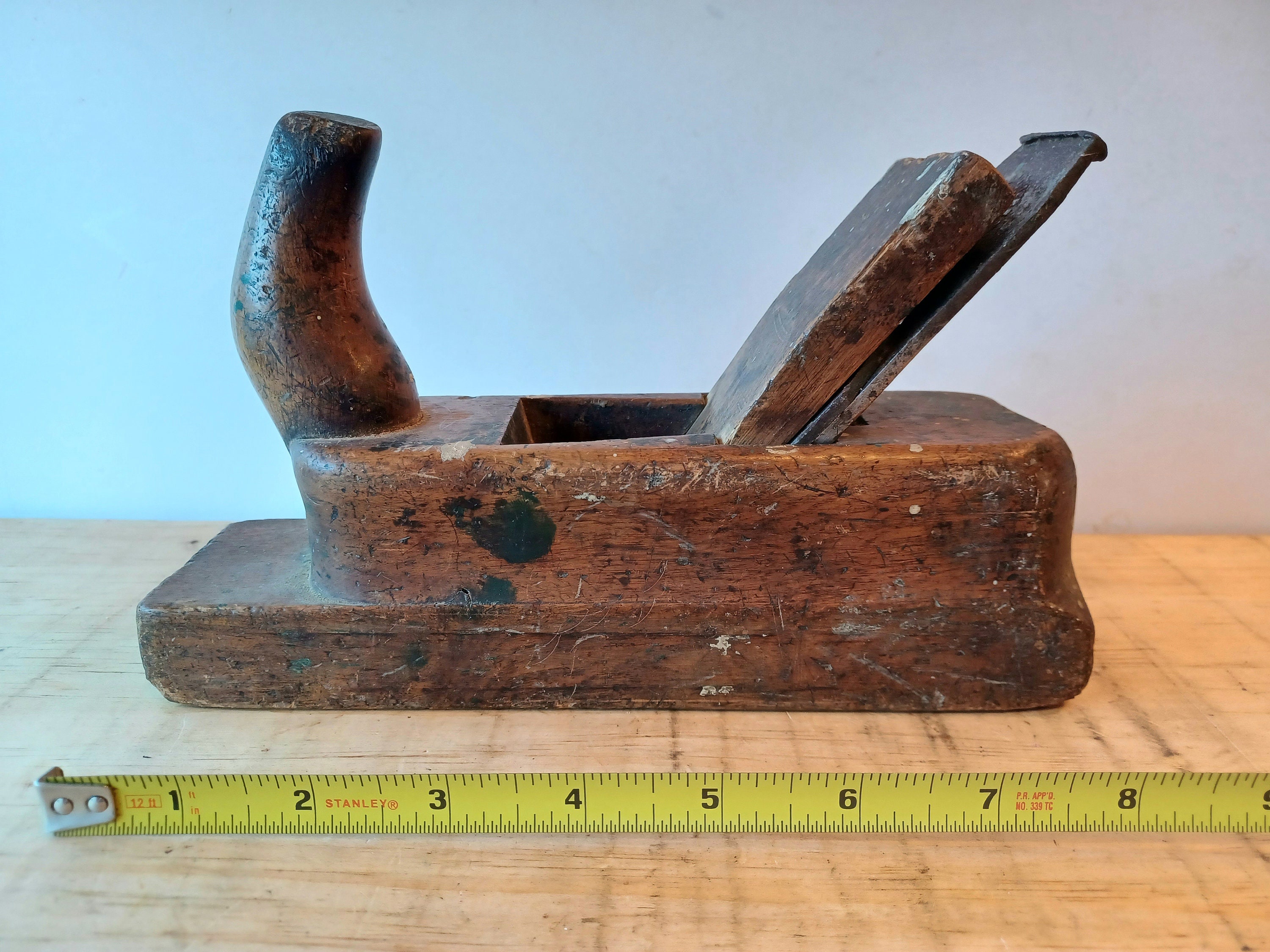 Antique Horn Handle Wood Plane Etsy