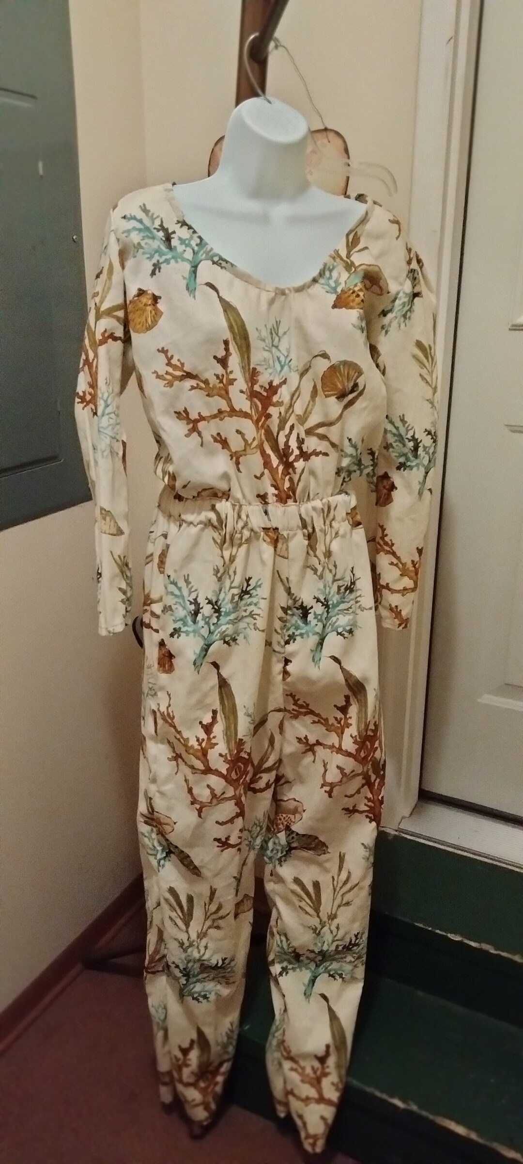 Coral Reef Jumpsuit White - Skemo main image 1