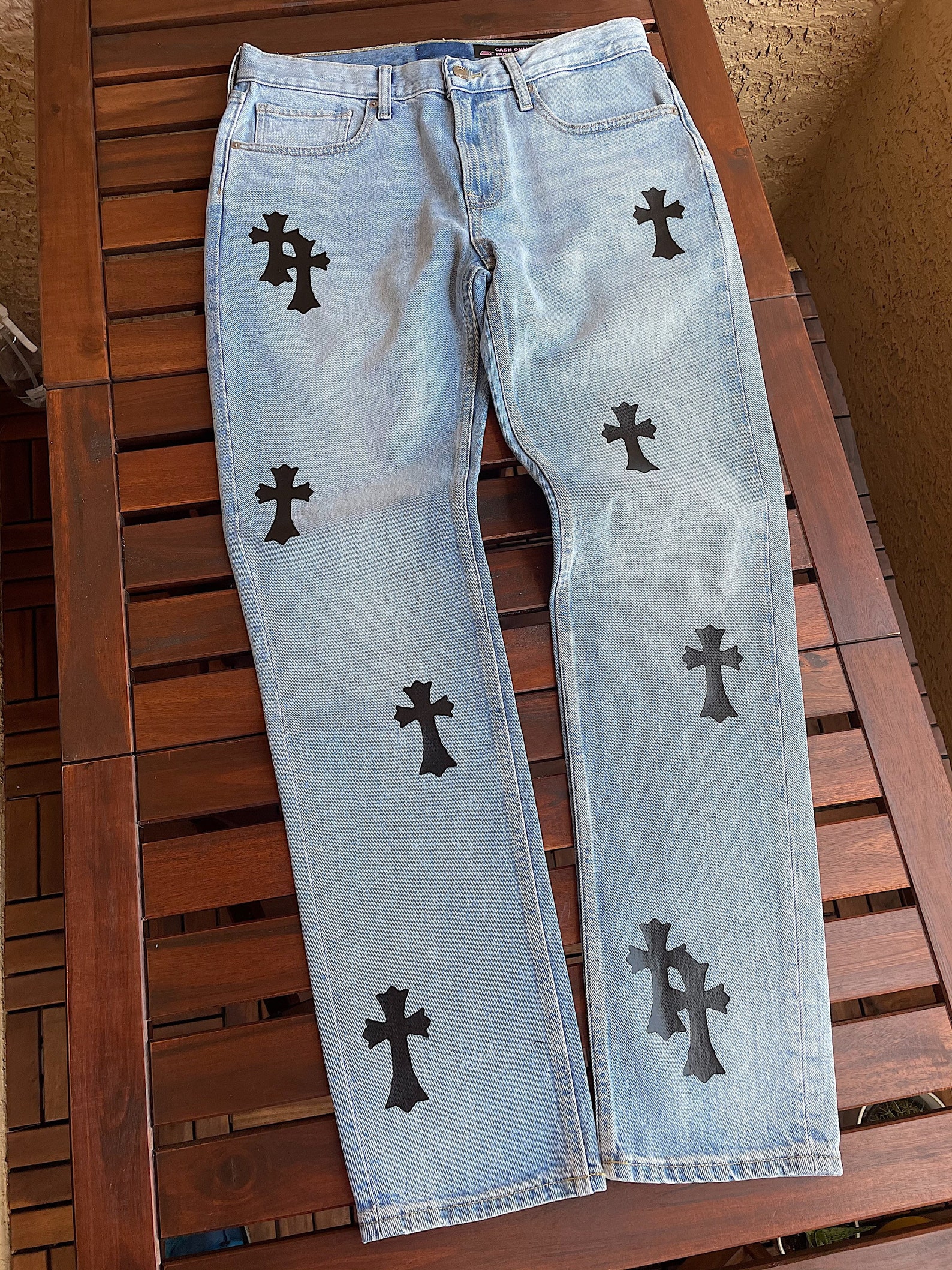 Chrome Hearts Inspired Jeans Custom Regular style jeans | Etsy
