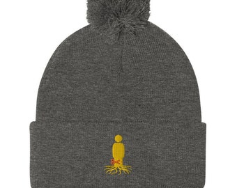 Severed Roots Pom-Pom Beanie