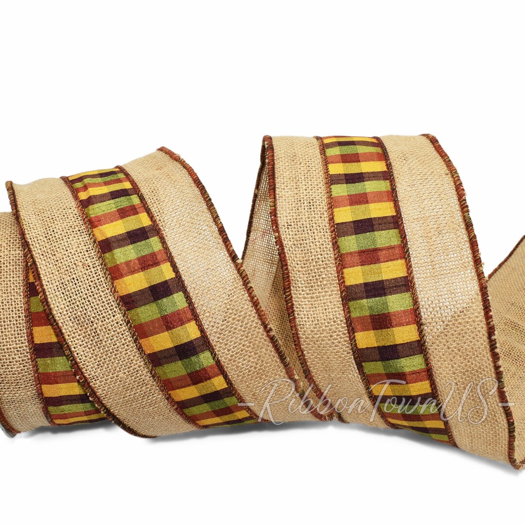 D Stevens Fall Wired Ribbon, 10 Ft X 4