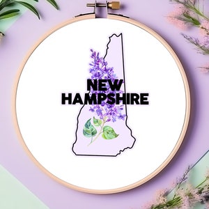 Digital Cross Stitch Pattern l New Hampshire Cross Stitch l State Cross Stitch Patterns