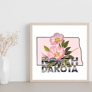 Digital Artwork, North Dakota State Flower Digital Download
