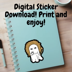 Digital Sticker, Leo Ghost Sticker, Zodiac Sticker