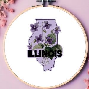 Digital Cross Stitch Pattern l Illinois Cross Stitch l State Cross Stitch Patterns