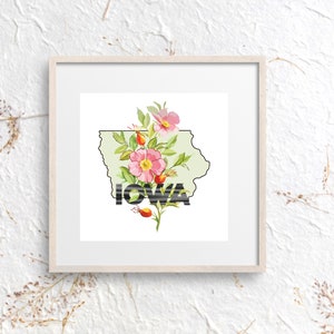 Digital Artwork, Iowa State Flower Digital Download