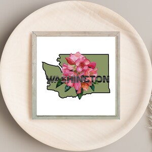 Digitaal kunstwerk, Washington State Flower digitale download