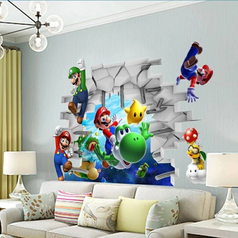 Super Mario Wall Stickers Removable Etsy