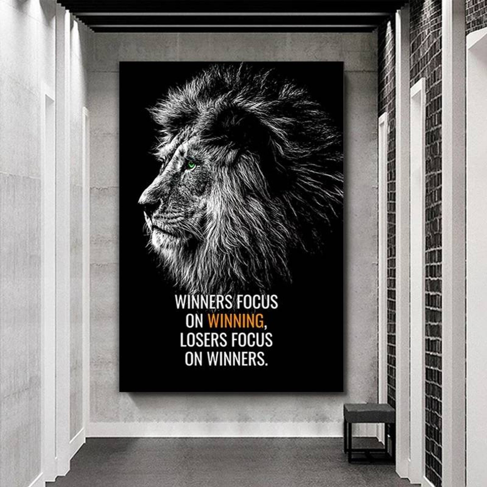 Wild Animal Poster Brief motiverend Citaat Wall Art Canvas