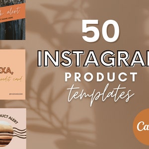 Instagram Product Templates, Boho Instagram Templates, Canva Templates, Canva Designs, Social Media Templates