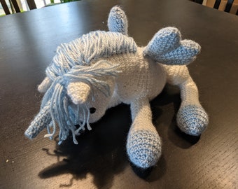 Hellblau Mini häkeln Einhorn