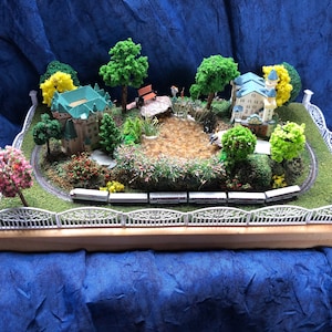 Working Model Railway for 1/ 12th scale Dollhouse  4" x 7"  'The Grand Tour'