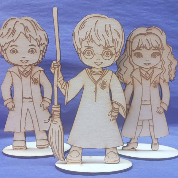 Wizard Characters with Stand SVG digtal file for lasercutter