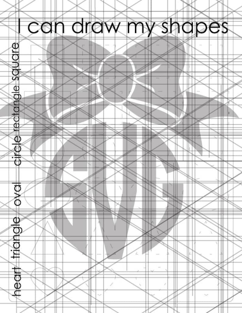 Dry Erase Shapes Practice Tracing Board Digital Cut File Etsy