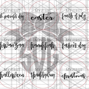 Baby Monthly Milestone and Holiday Photo Markers | Digital Cut File ...
