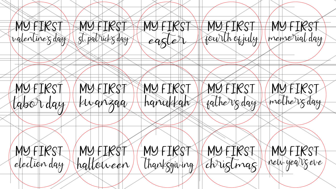Wildflower Baby Monthly Milestone and Holiday Photo Markers | Digital ...