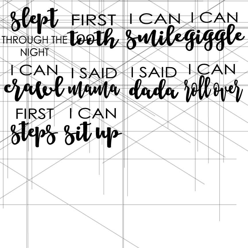 45 Baby Monthly Milestone and Holiday Photo Markers | Digital Cut File ...
