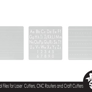 Mini Dry Erase Writing Practice Tracing Board | Digital Cut File | Glowforge | SVG File | Laser Cutting