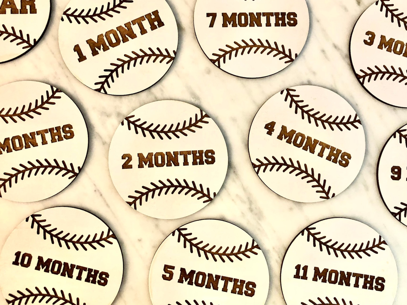 Baseball Baby Monthly Milestone Photo Markers | Digital Cut File ...