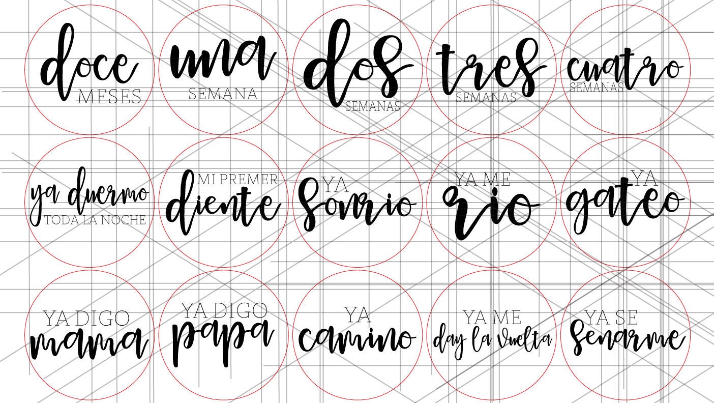 Baby Monthly Milestone Photo Markers | Digital Cut File | Glowforge ...