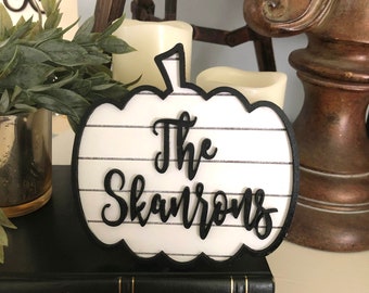 Pumpkin Shiplap Sign with Bonus Pumpkin Door Hanger | Farmhouse Fall | Digital Cut File | Glowforge | SVG File | Laser Cutting