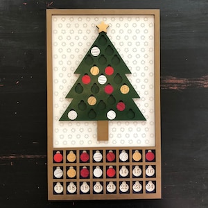 Christmas Tree Advent Calendar | Christmas Decor | Farmhouse | Digital Cut File | Glowforge  Shilouette Cricut | SVG File | Laser Cutting