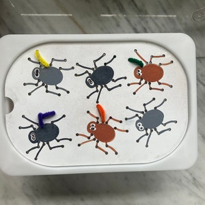 Spider Leg Pipe Cleaner Sensory Bin Lid | Ikea Trofast Flisat Insert | Large and Small | Halloween | Glowforge | SVG File | Laser Cutting