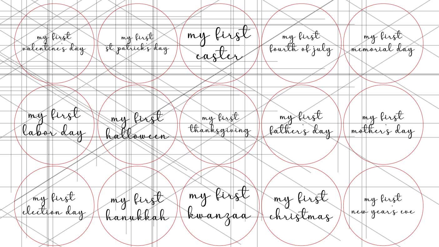 45 Magnolia Baby Monthly Milestone and Holiday Photo Markers ...