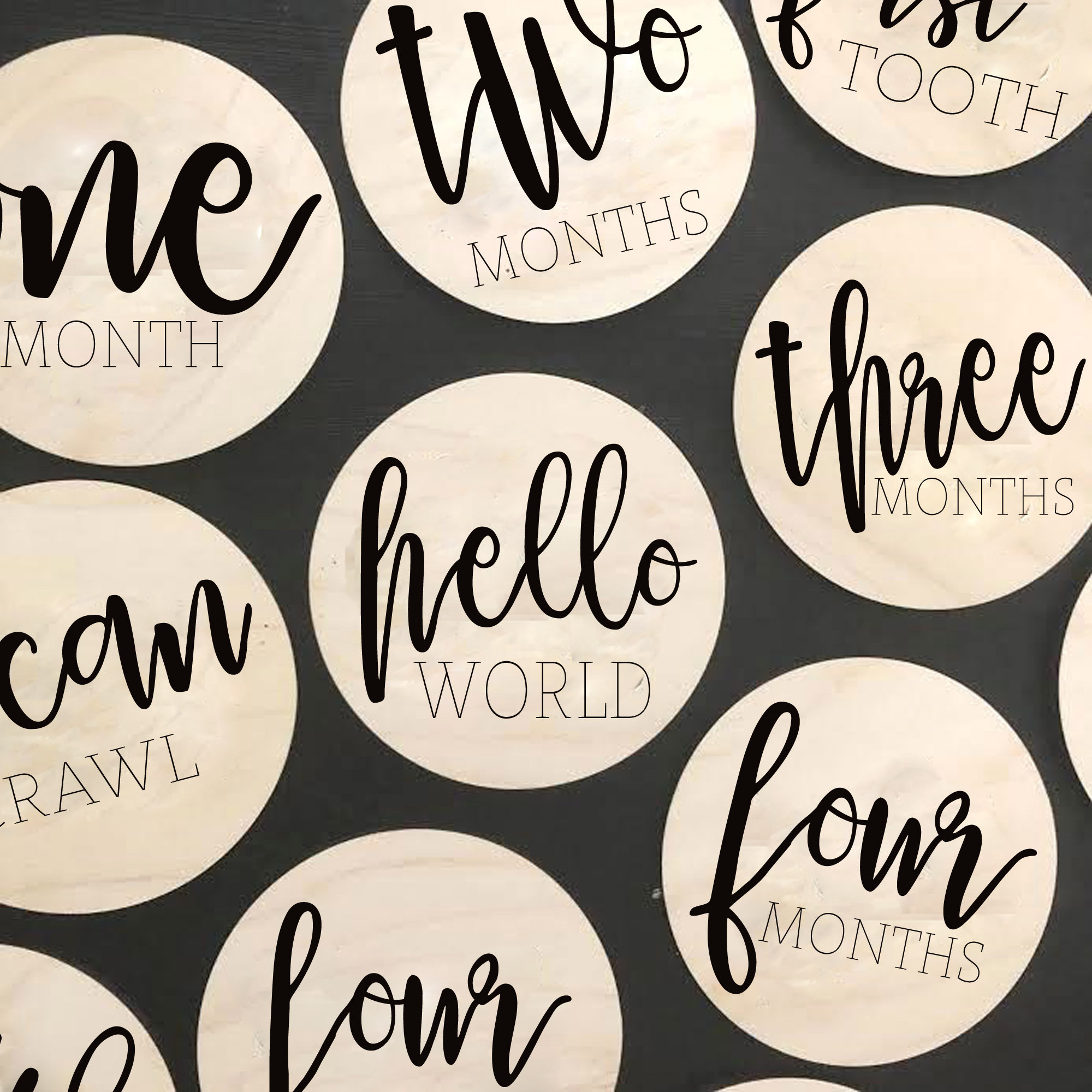 Baby Monthly Milestone and Holiday Photo Markers | Digital Cut File ...