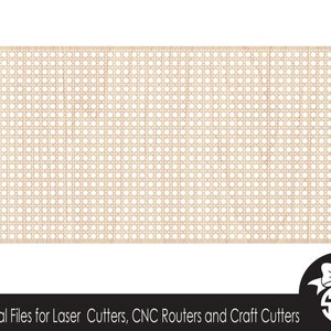 Rattan Cane Weave Seamless Background Pattern | Sign | Digital Cut File | Glowforge | SVG File | Laser Cutting