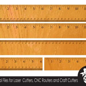 May include: Four wooden rulers with inch markings. The rulers are in different sizes and are all made of light brown wood.
